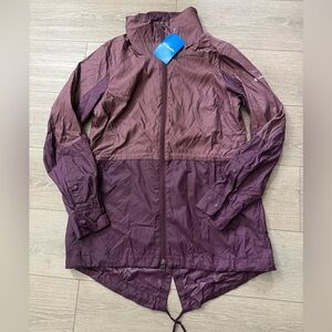 NWT Columbia Mauve Sustina Springs Long Lined Windbreaker Jacket Women’s M
